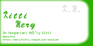 kitti mery business card